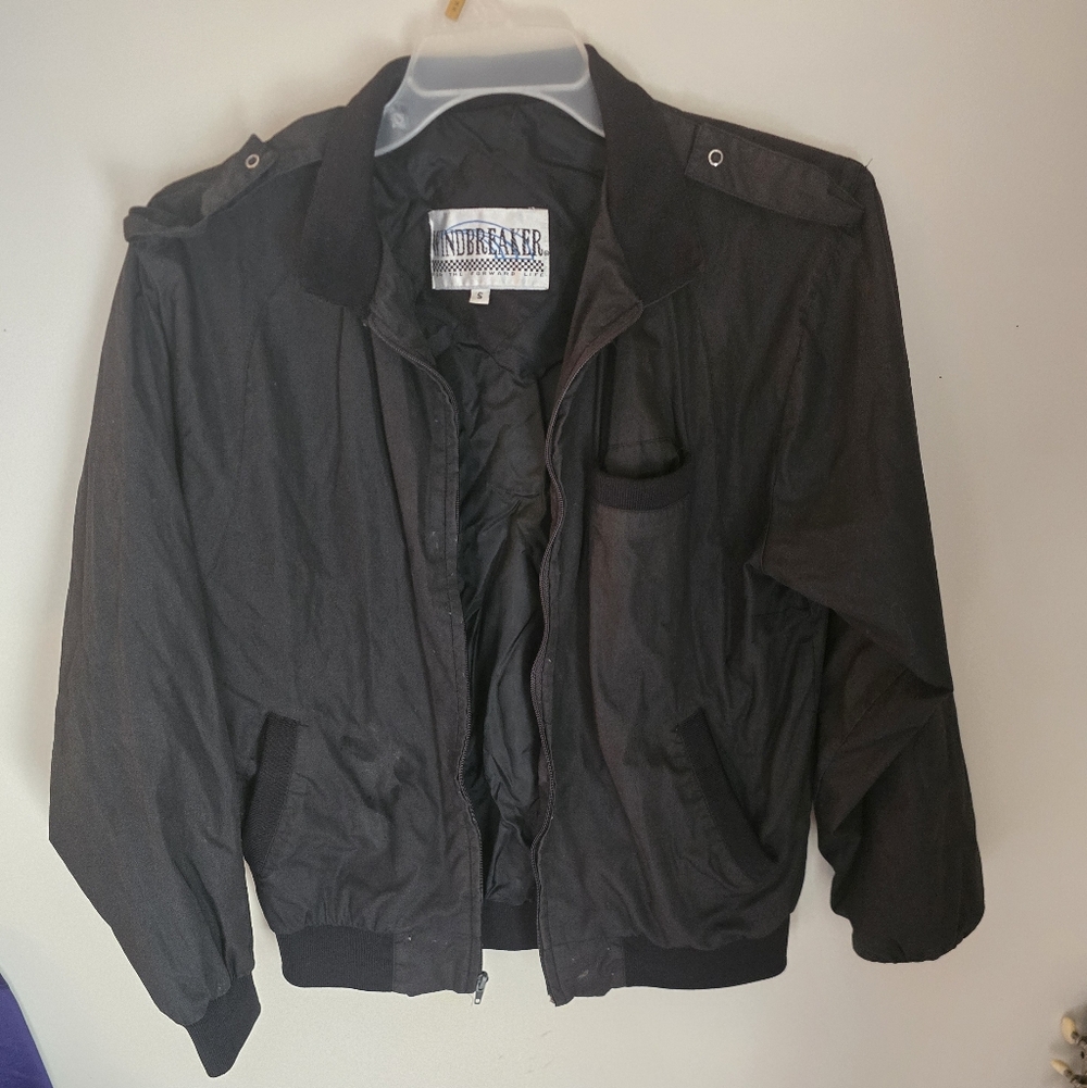 Black Men's Vintage Black Bomber Jacket
